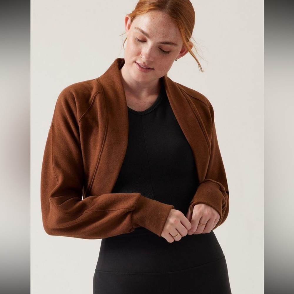 Athleta Brown Retroplush Wrap